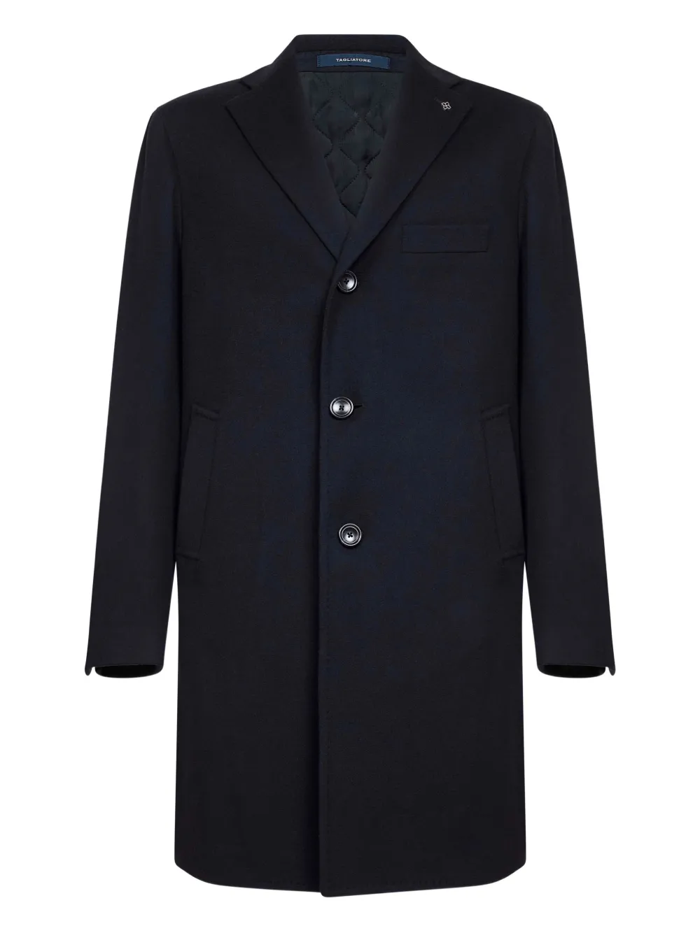 Tagliatore three-buttons logo-pin coat - Blu