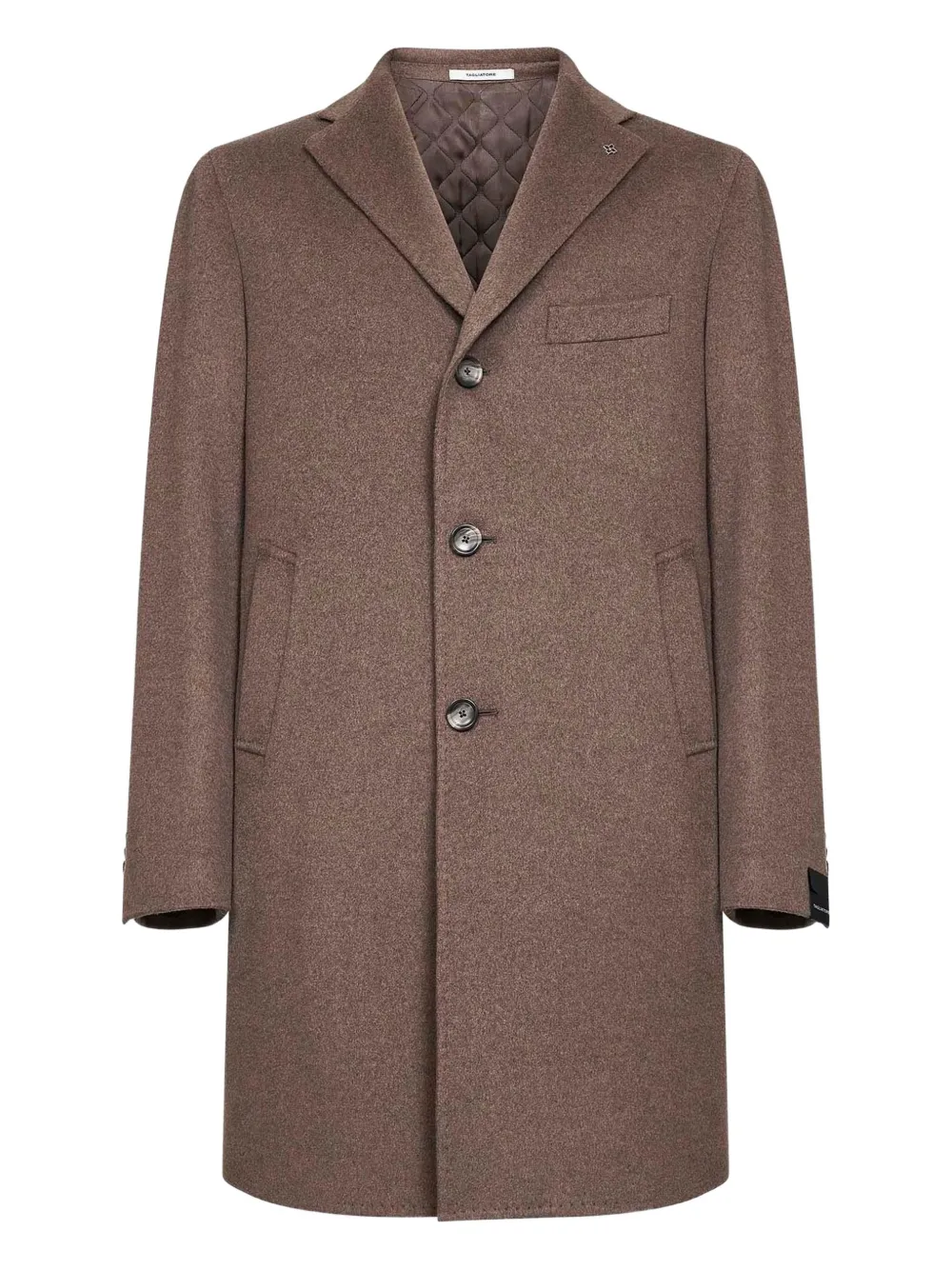 Tagliatore logo-pin three-button coat - Marrone