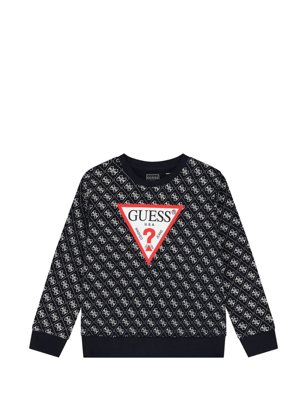 guess kids felpa con stampa - Nero
