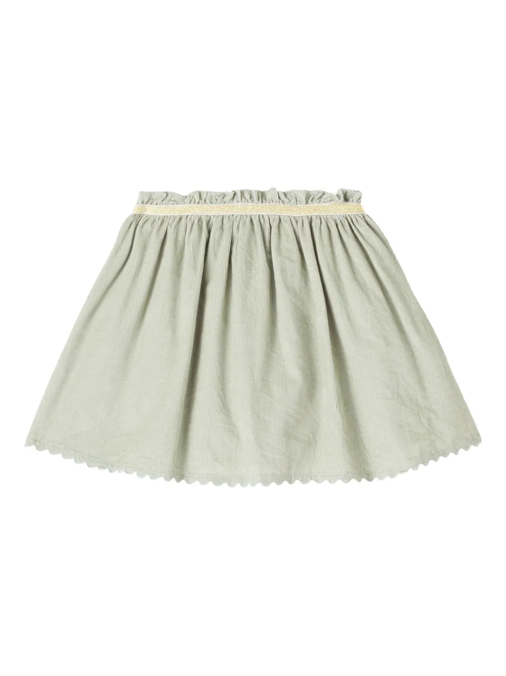 LOUISE MISHA KIDS Cephee scalloped-trim ruffled skirt - Verde