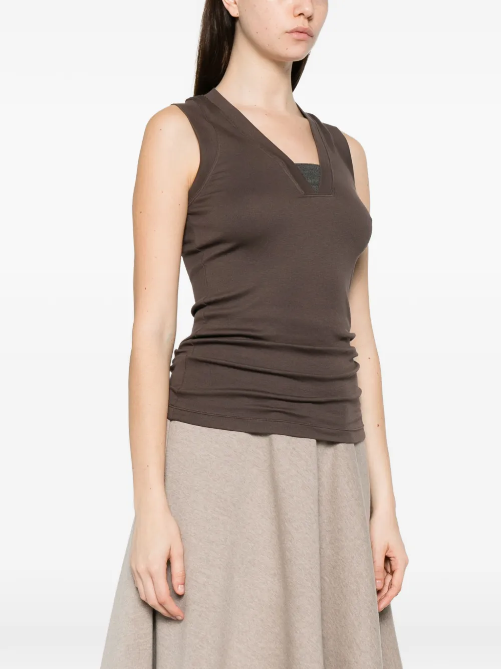 Brunello Cucinelli V-neck Vest In Multi