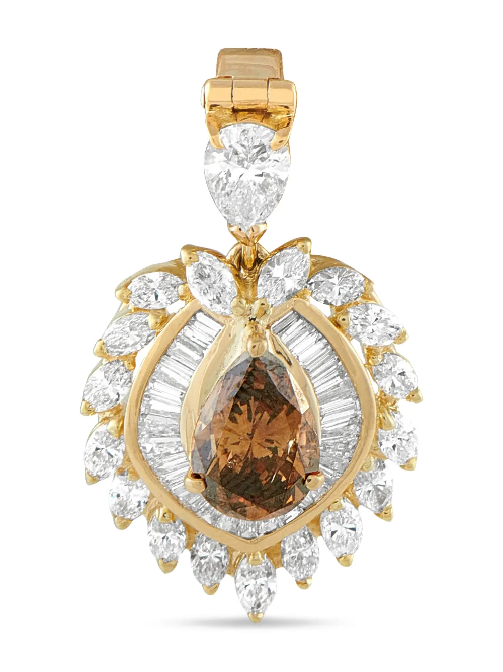 LB Exclusive 18K yellow gold diamond pendant