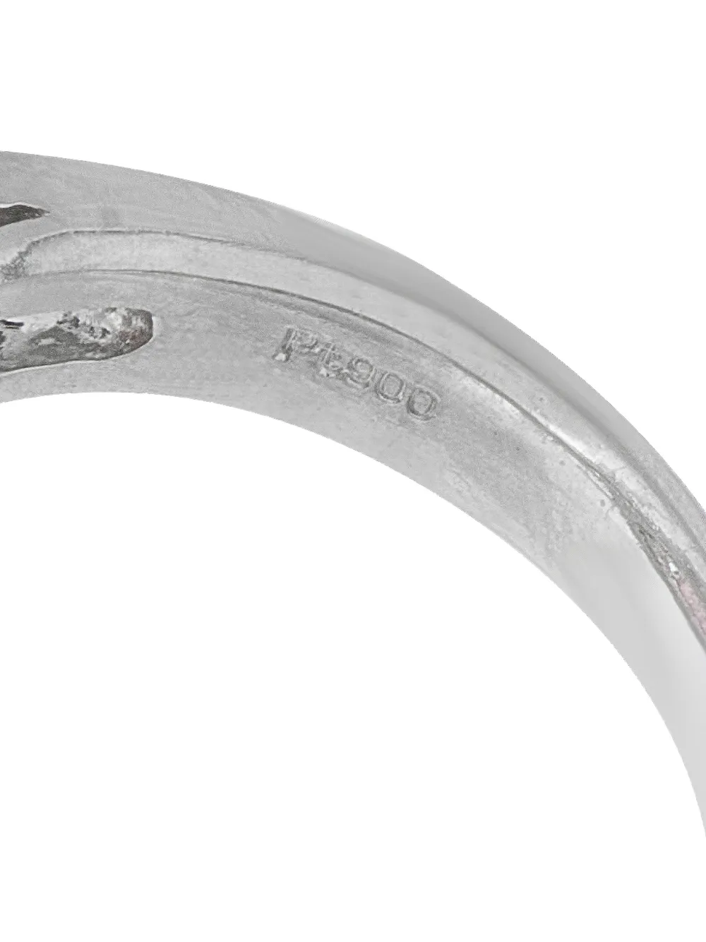 Pre-owned Lb Exclusive Platinum Diamond And Garnet Cocktail Ring In Silver