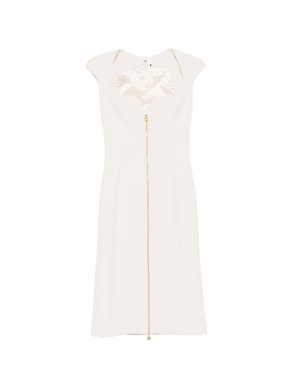 Elisabetta Franchi zip sheath dress - Toni neutri