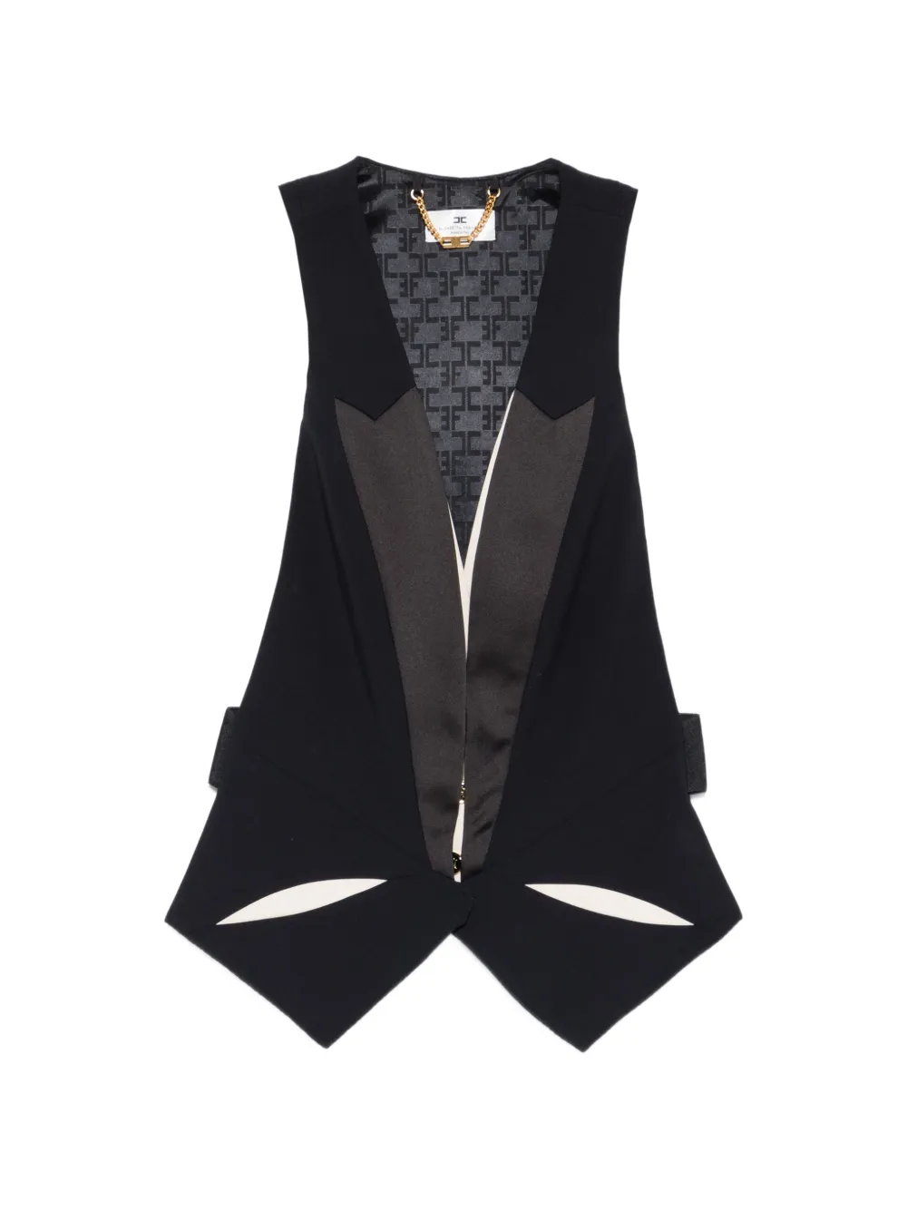 Elisabetta Franchi cut-out waistcoat - Nero