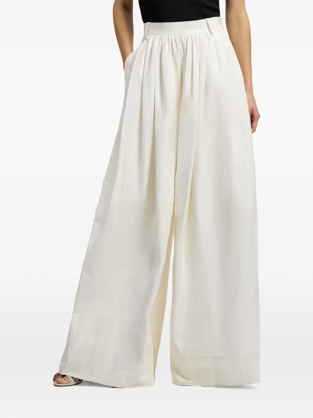  Ralph Lauren Collection Pleated Wide-leg Trousers - Neutrals 