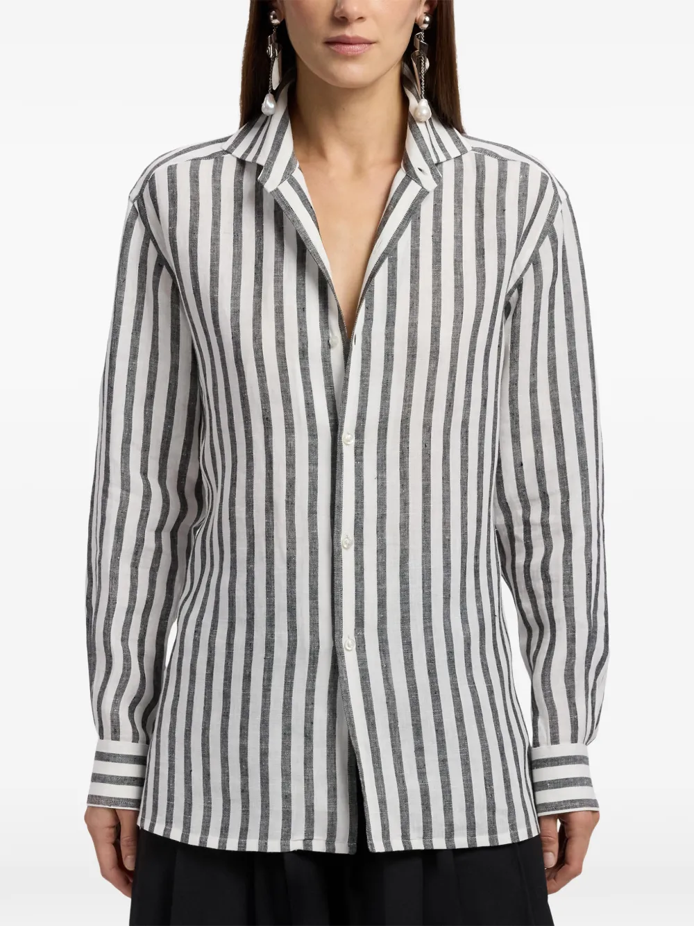 Capri Striped Linen Shirt