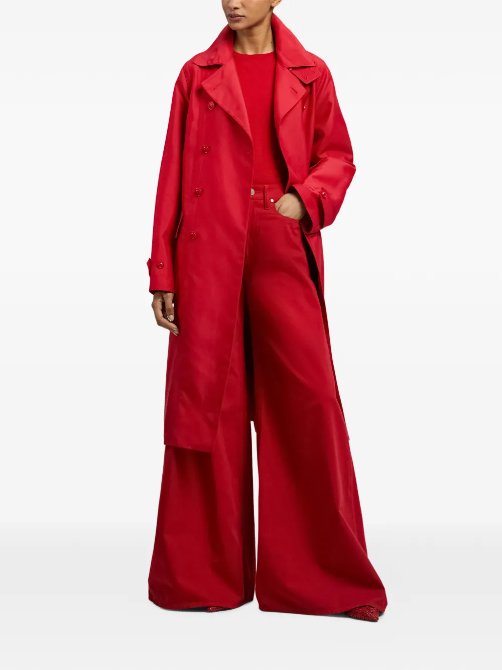 Ralph Lauren Collection Raquel jas met dubbele rij knopen Rood