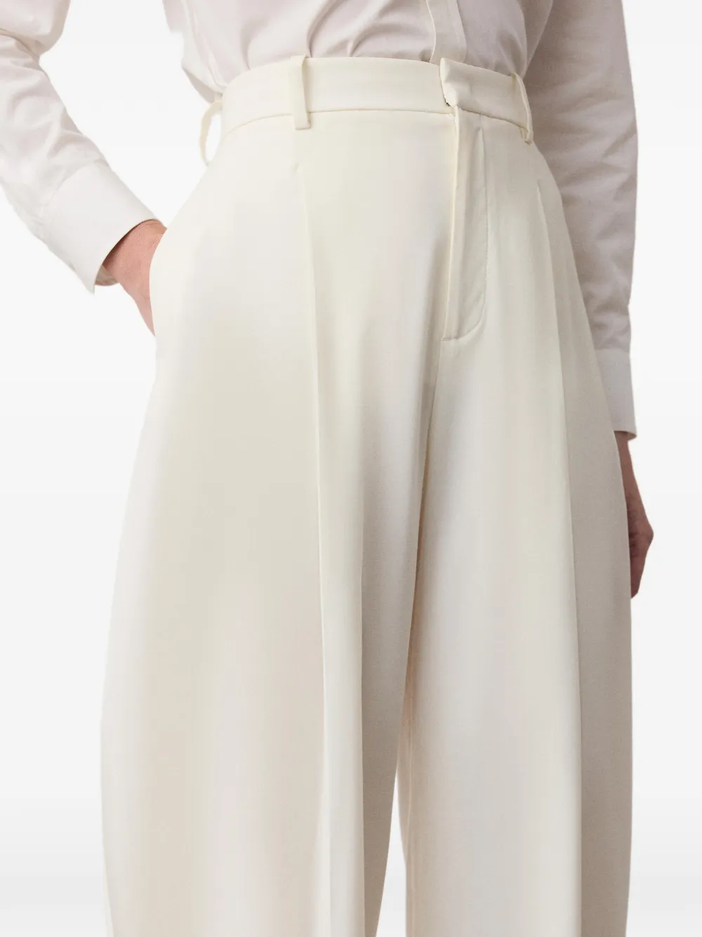 Ralph Lauren Collection Harlo geplooide broek Beige