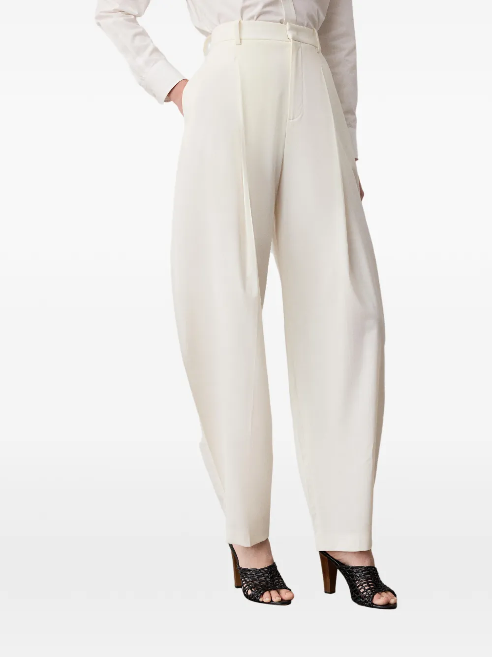 Ralph Lauren Collection Harlo geplooide broek Beige