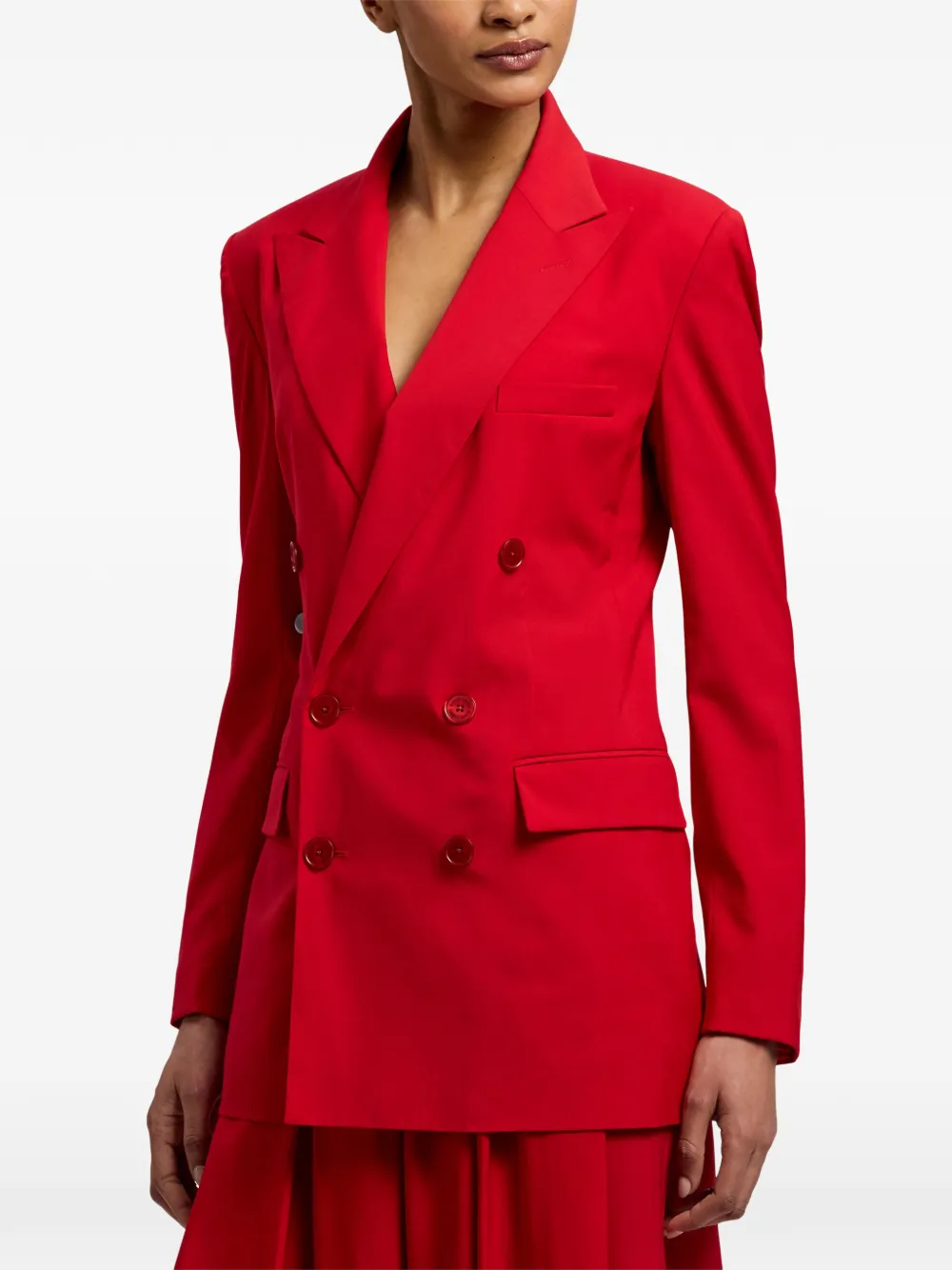 Ralph Lauren Collection Ramona blazer met dubbele rij knopen Rood