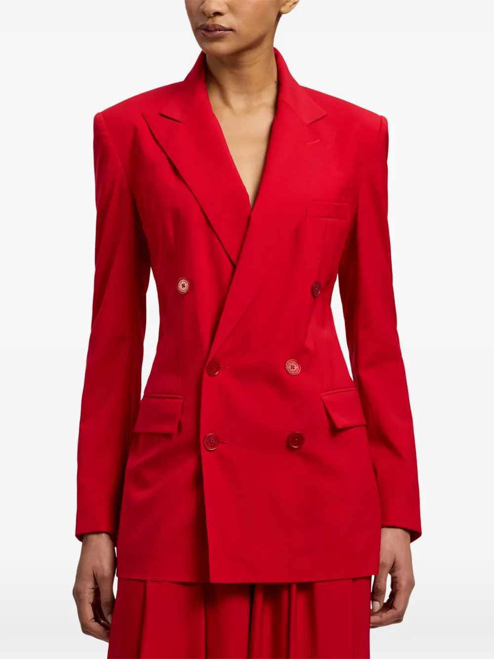 Ralph Lauren Collection Ramona blazer met dubbele rij knopen Rood