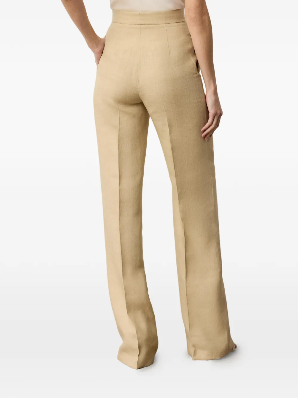Ralph Lauren Collection Dean linnen broek met plooien Beige