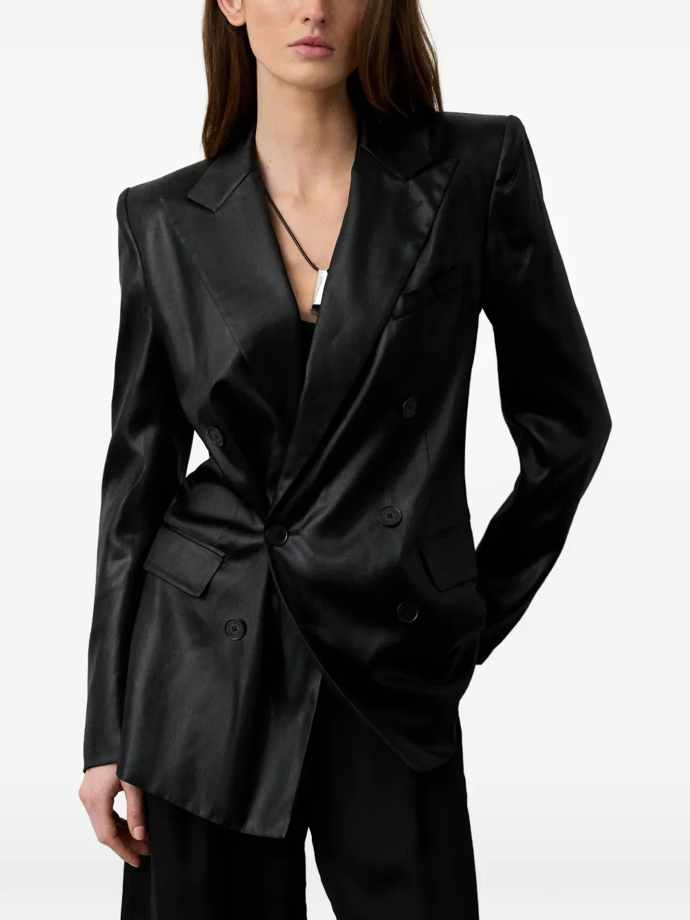  Ralph Lauren Collection Ramona Double-breasted Jacket - Black 
