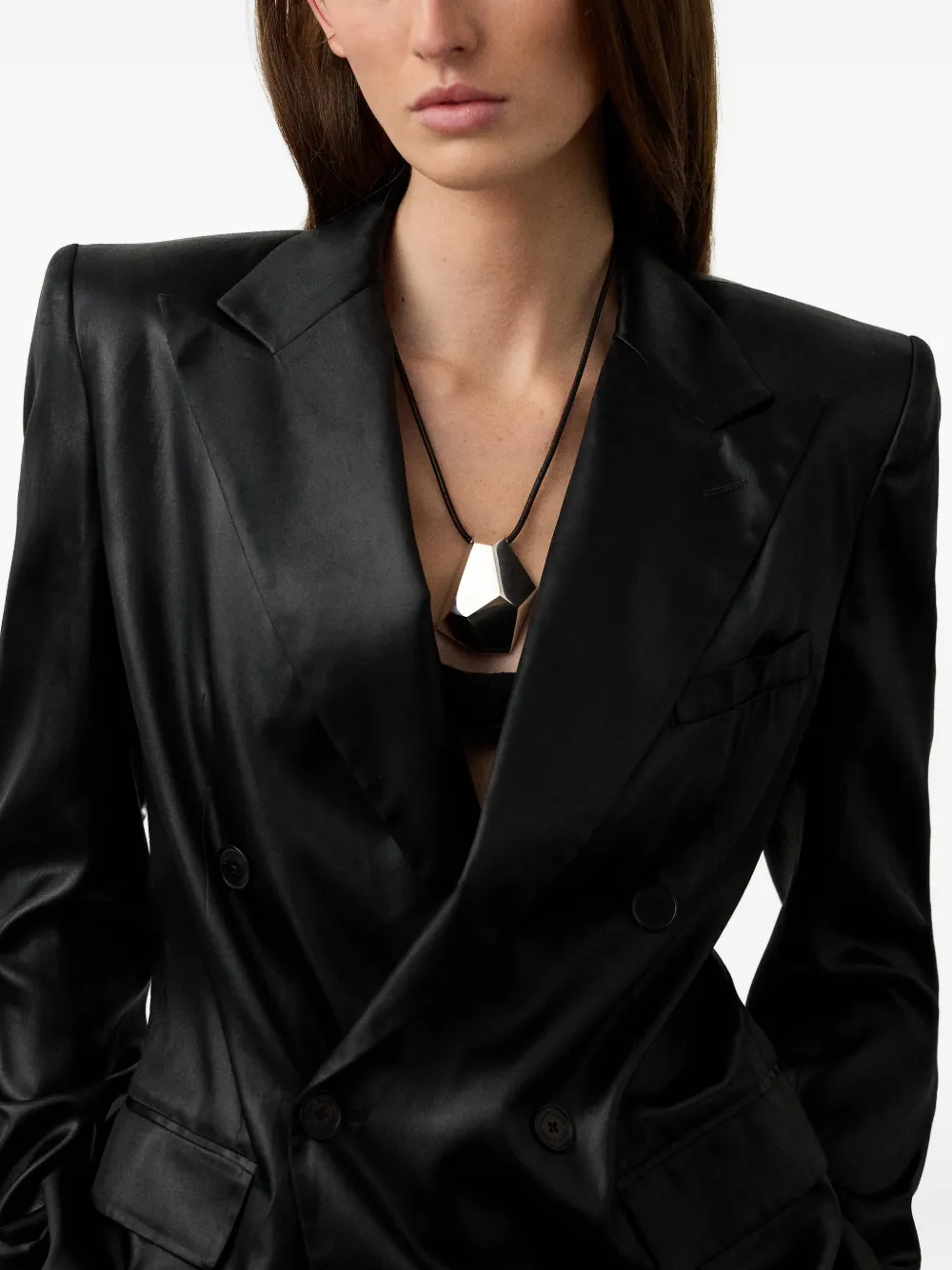Ralph Lauren Collection Ramona jack met dubbele rij knopen Zwart