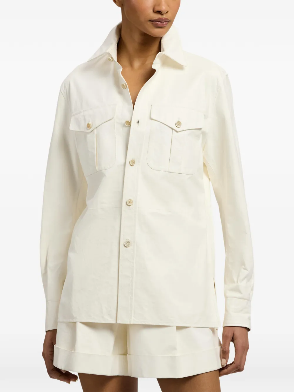 Ralph Lauren Collection Landry lamsleren blouse Beige