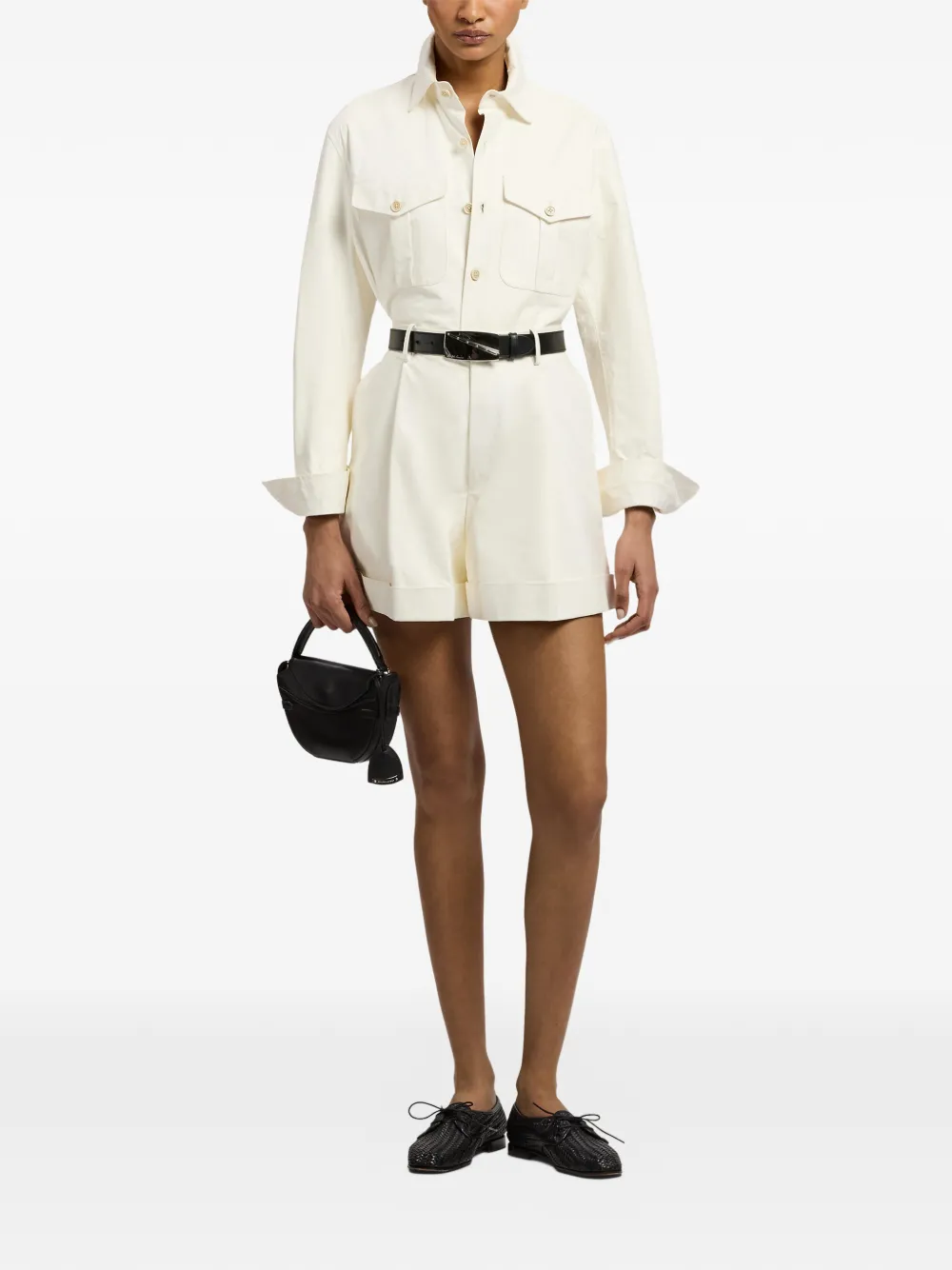 Ralph Lauren Collection Landry lamsleren blouse Beige