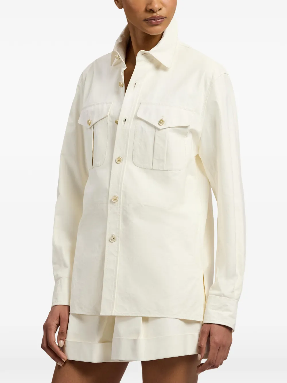 Ralph Lauren Collection Landry lamsleren blouse Beige