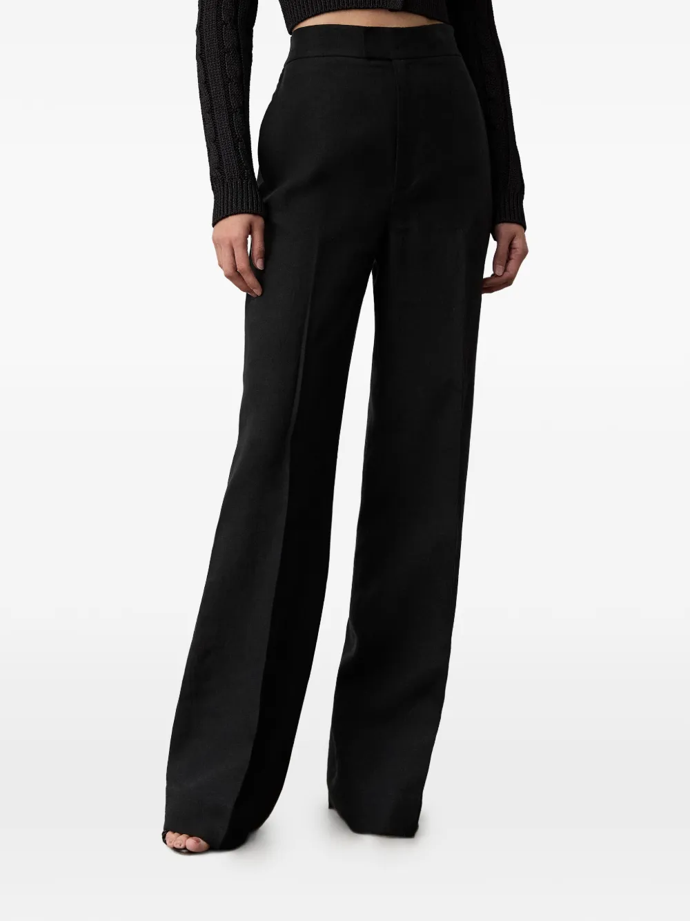Ralph Lauren Collection Dean broek met gekreukt effect Zwart