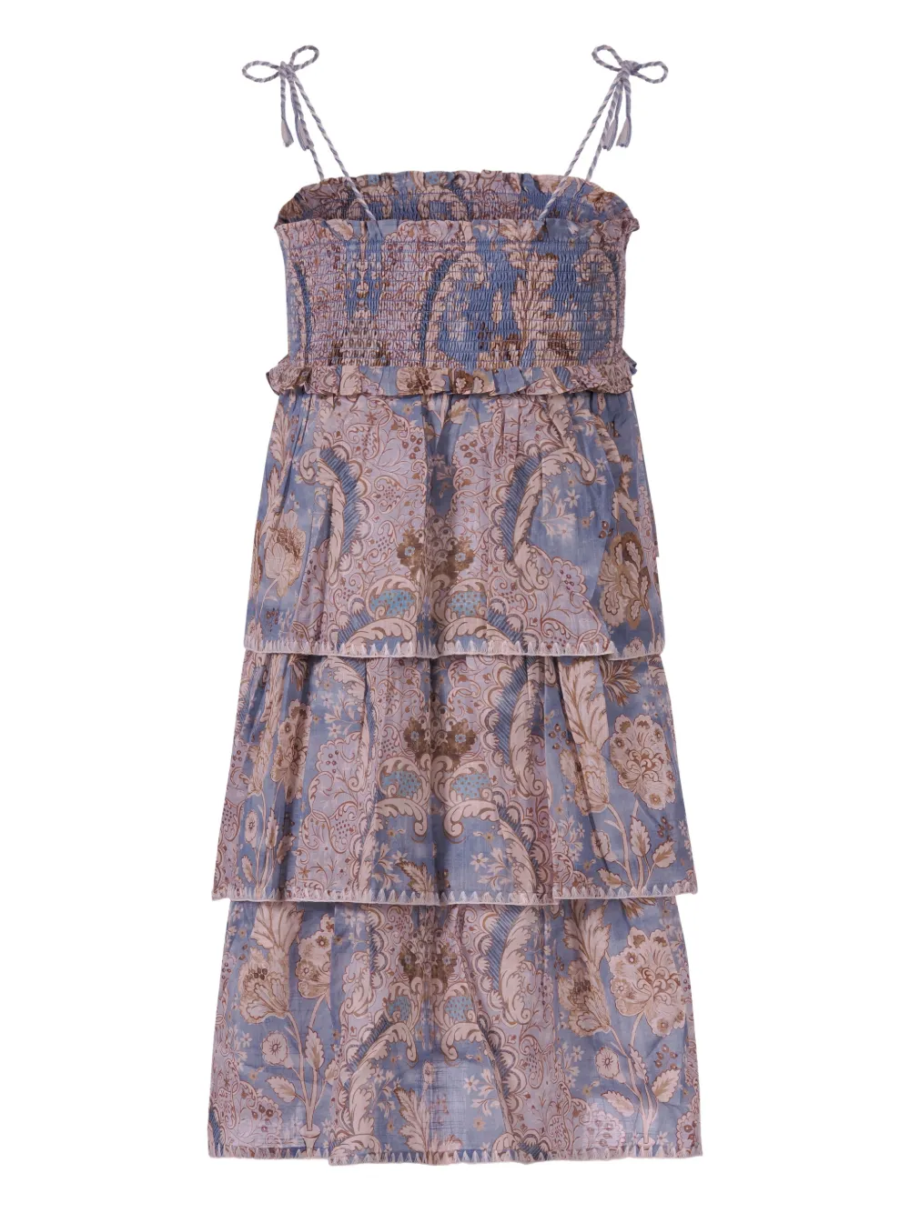  Zimmermann Kids Tiered Ruffled Dress - Blue 