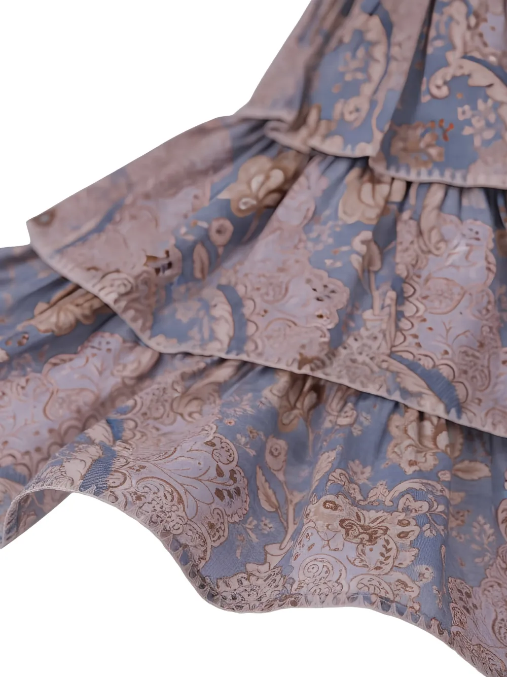  Zimmermann Kids Tiered Ruffled Dress - Blue 