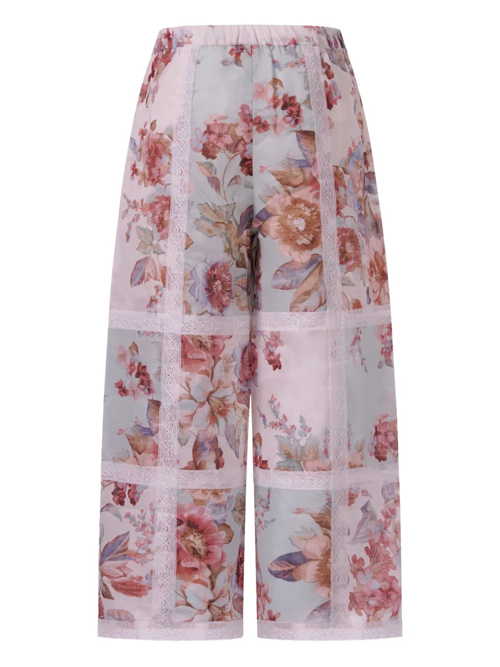  Zimmermann Kids Foral-print Lace Trousers - Neutrals 