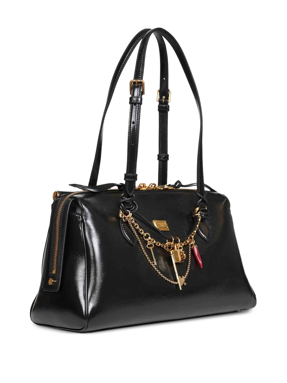 Dolce & Gabbana Vittoria leren shopper Zwart