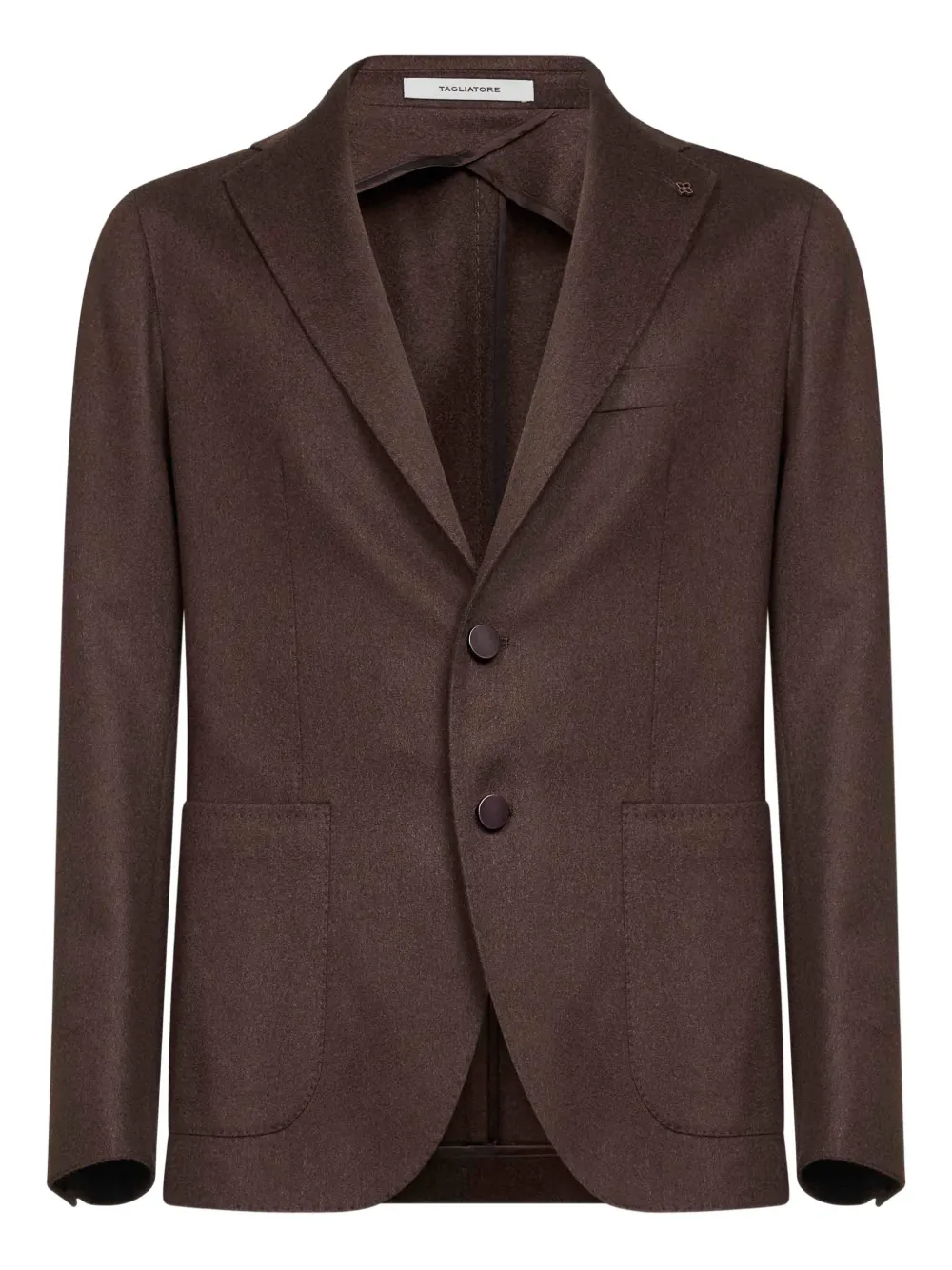 Tagliatore Single-Breasted Notch Lapel Jacket - Marrone