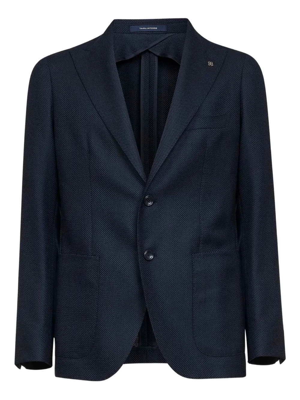 Tagliatore single-breasted wool blazer - Blu