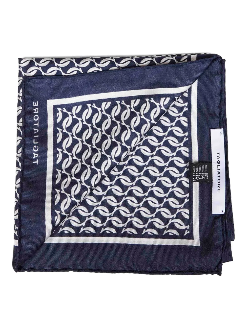 Tagliatore Sjaal met jacquard - Blauw