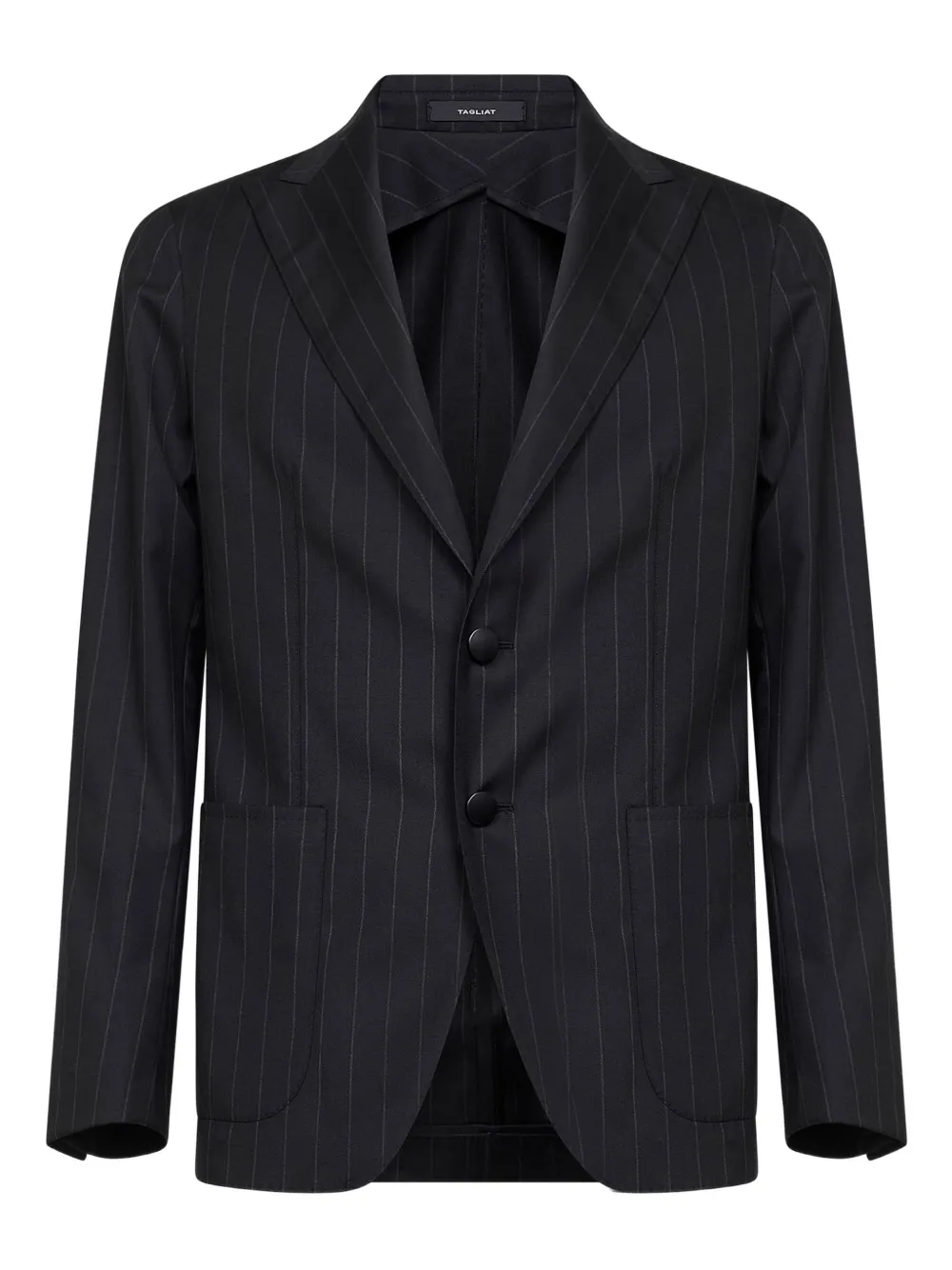 Tagliatore pinstriped peak-lapel blazer - Nero