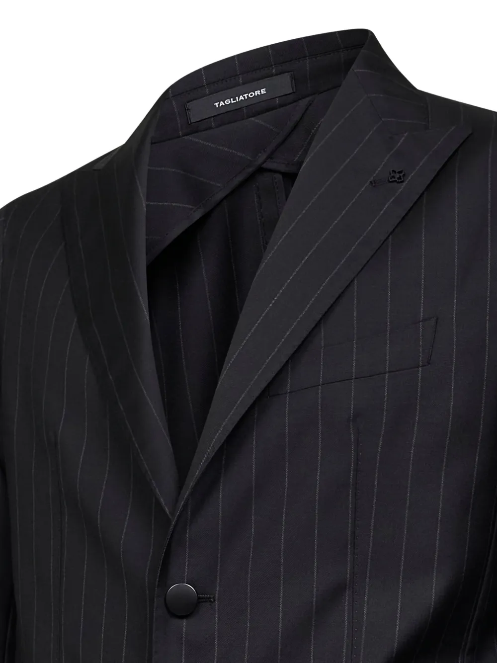 Tagliatore Blazer met krijtstreep Zwart