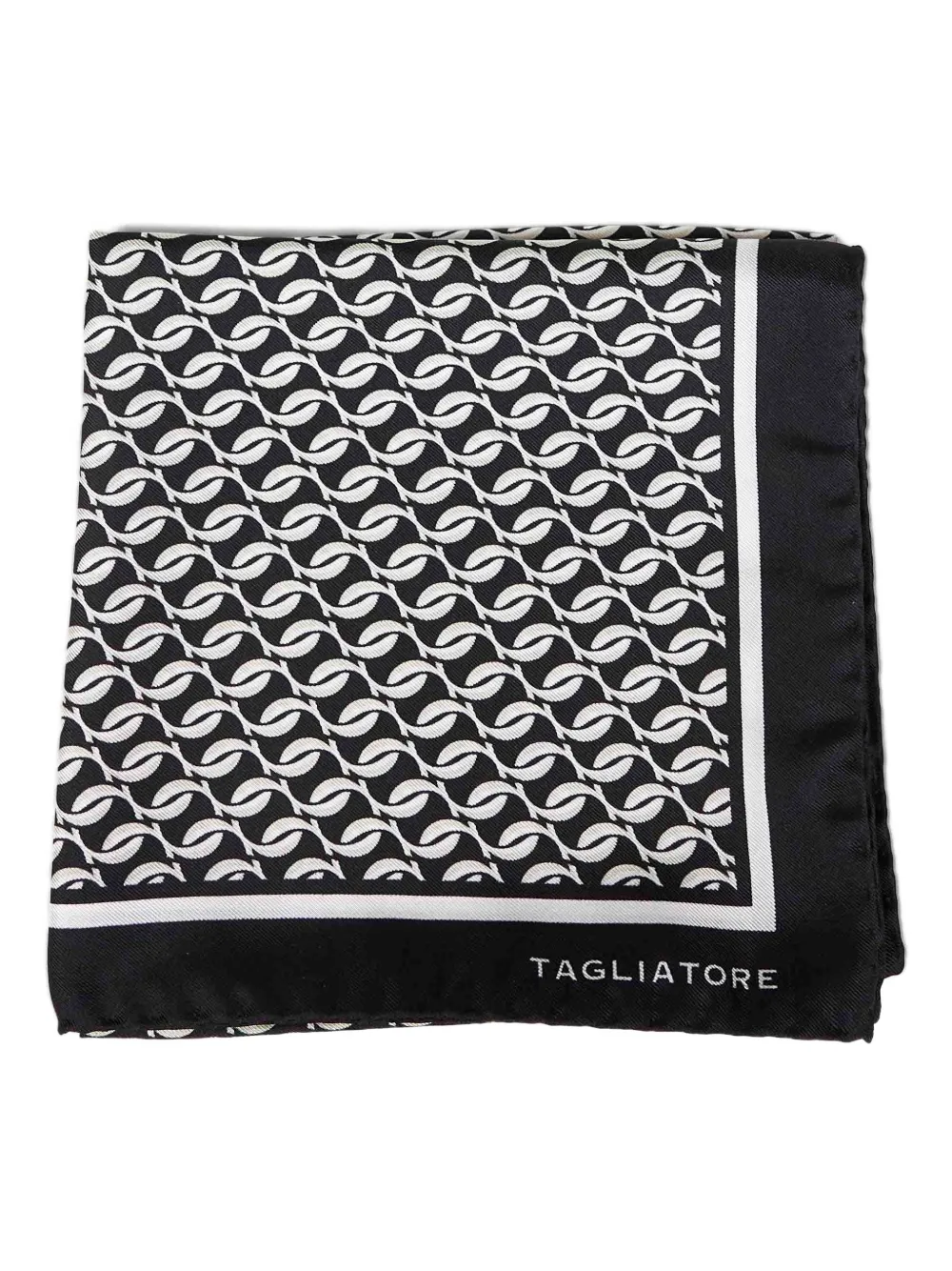 Tagliatore jacquard silk scarf - Nero