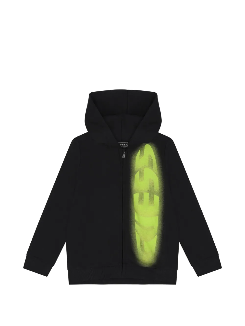 guess kids Top con cappuccio e zip - Nero