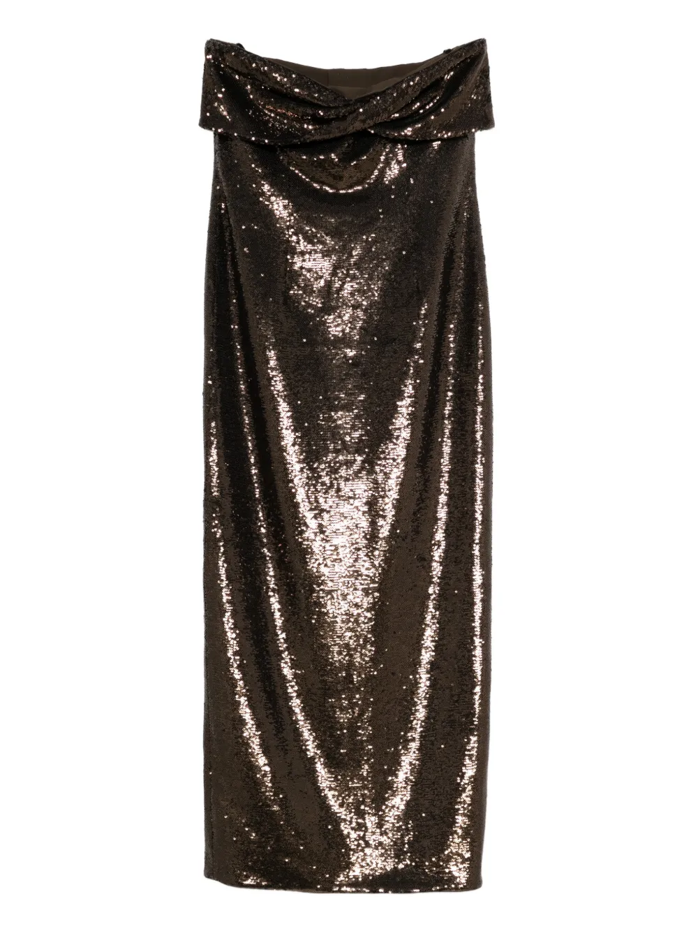Roland Mouret sequin strapless dress - Marrone