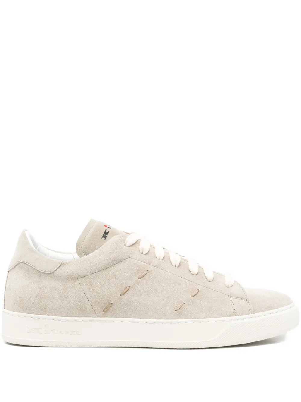 Kiton stitch detail trainers - Grigio