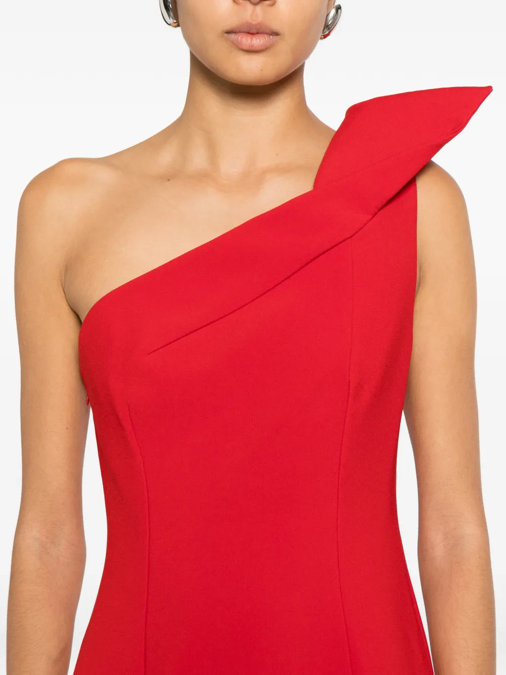 Roland Mouret Asymmetrische maxi-jurk Rood