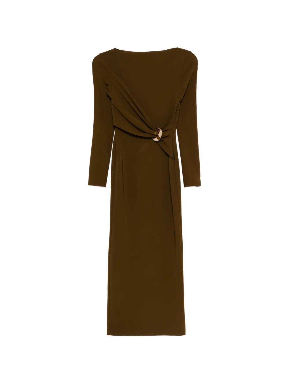 Roland Mouret Abito midi con applicazione - Marrone