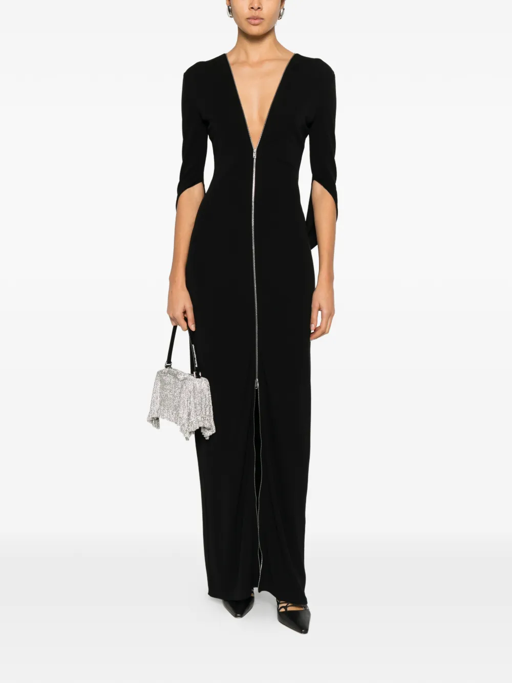 Alexander Wang V-neck maxi dress - Zwart