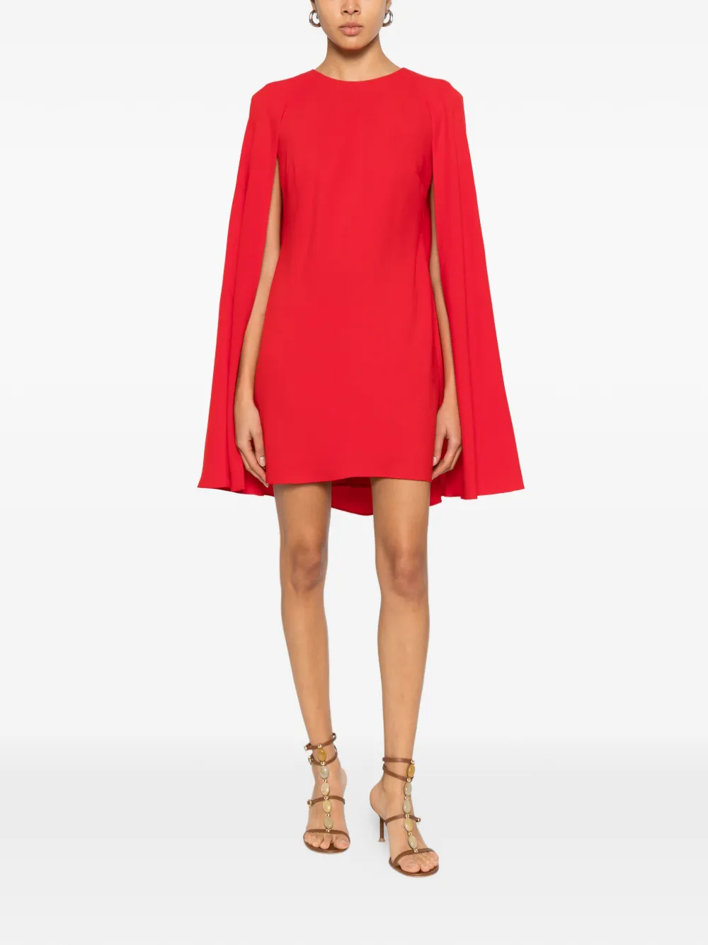 Roland Mouret cape sleeve dress - Rood