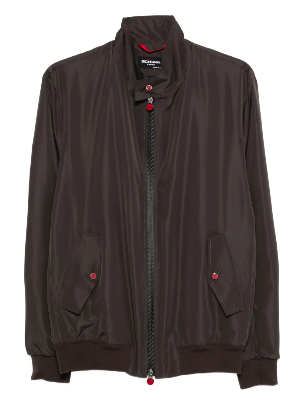 Kiton zip-up pocket jacket - Marrone