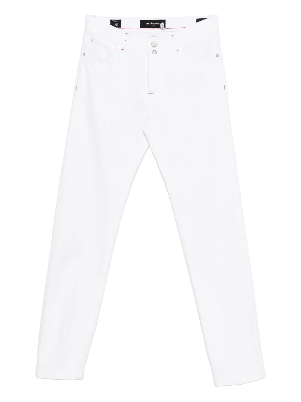 Kiton slim-fit jeans - Bianco