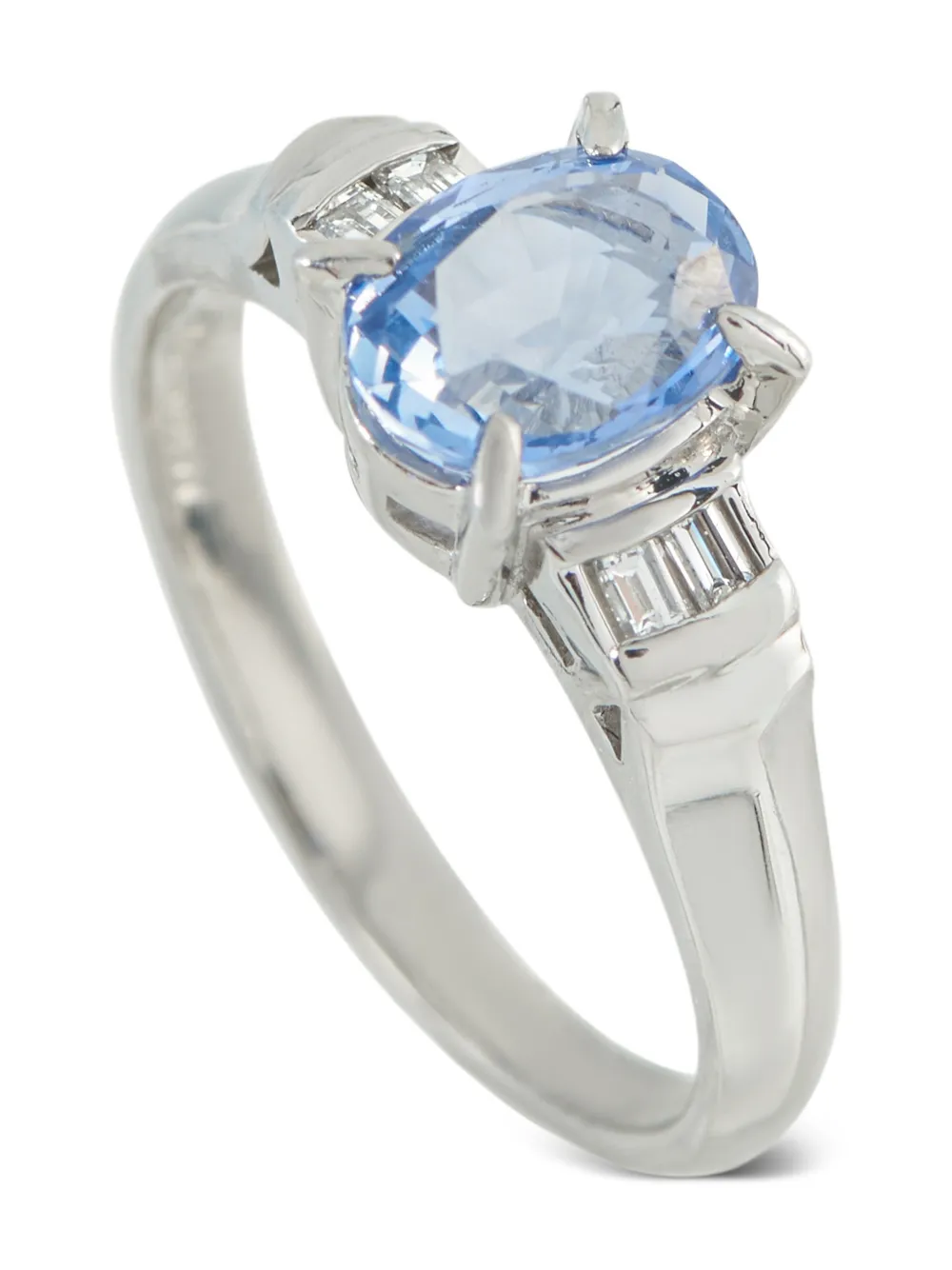 LB Exclusive platinum diamond sapphire ring - Argento