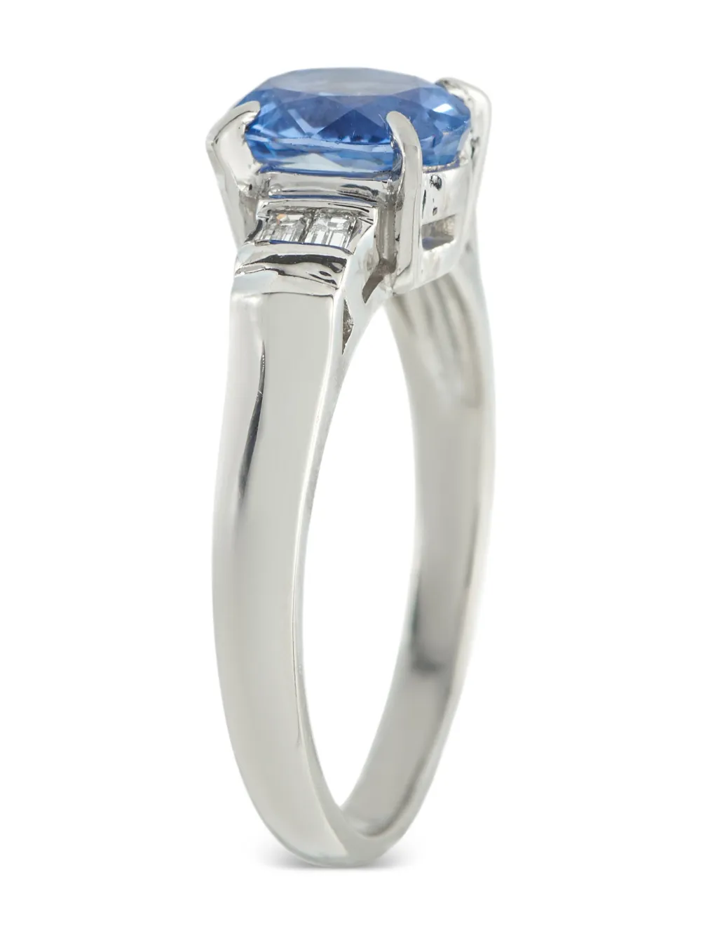 Platinum Diamond Sapphire Ring