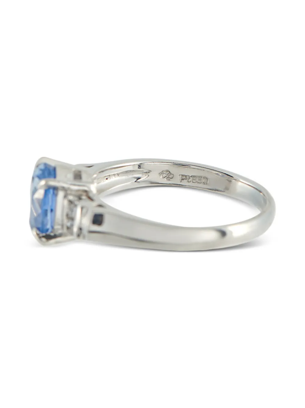 Platinum Diamond Sapphire Ring