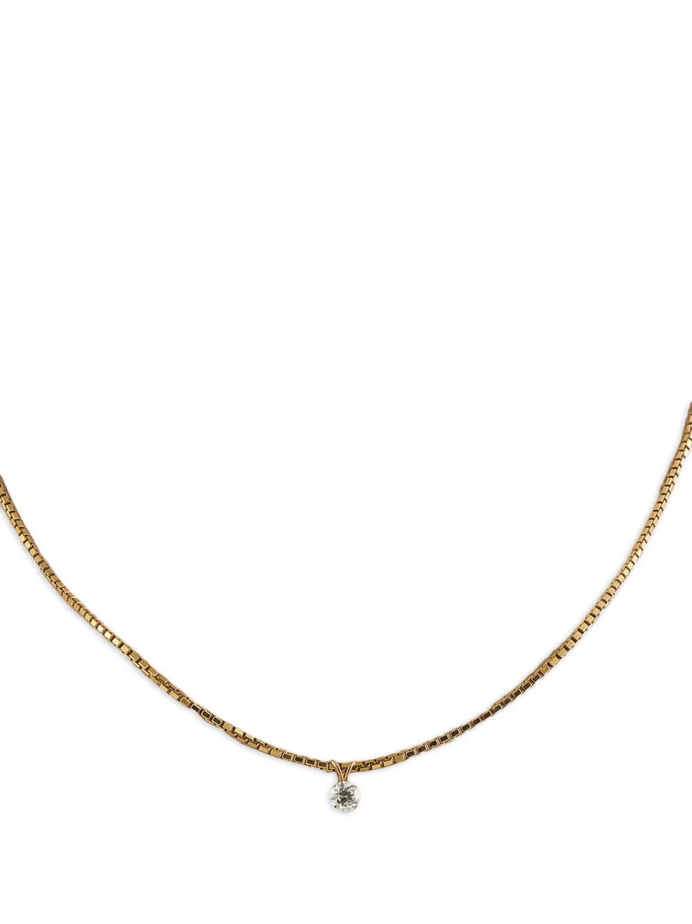 LB Exclusive 14K yellow gold diamond solitaire necklace - Oro
