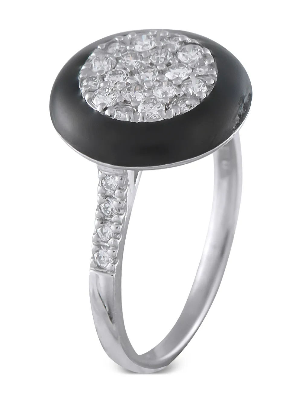 LB Exclusive platinum round-shape diamond cocktail ring - Silber