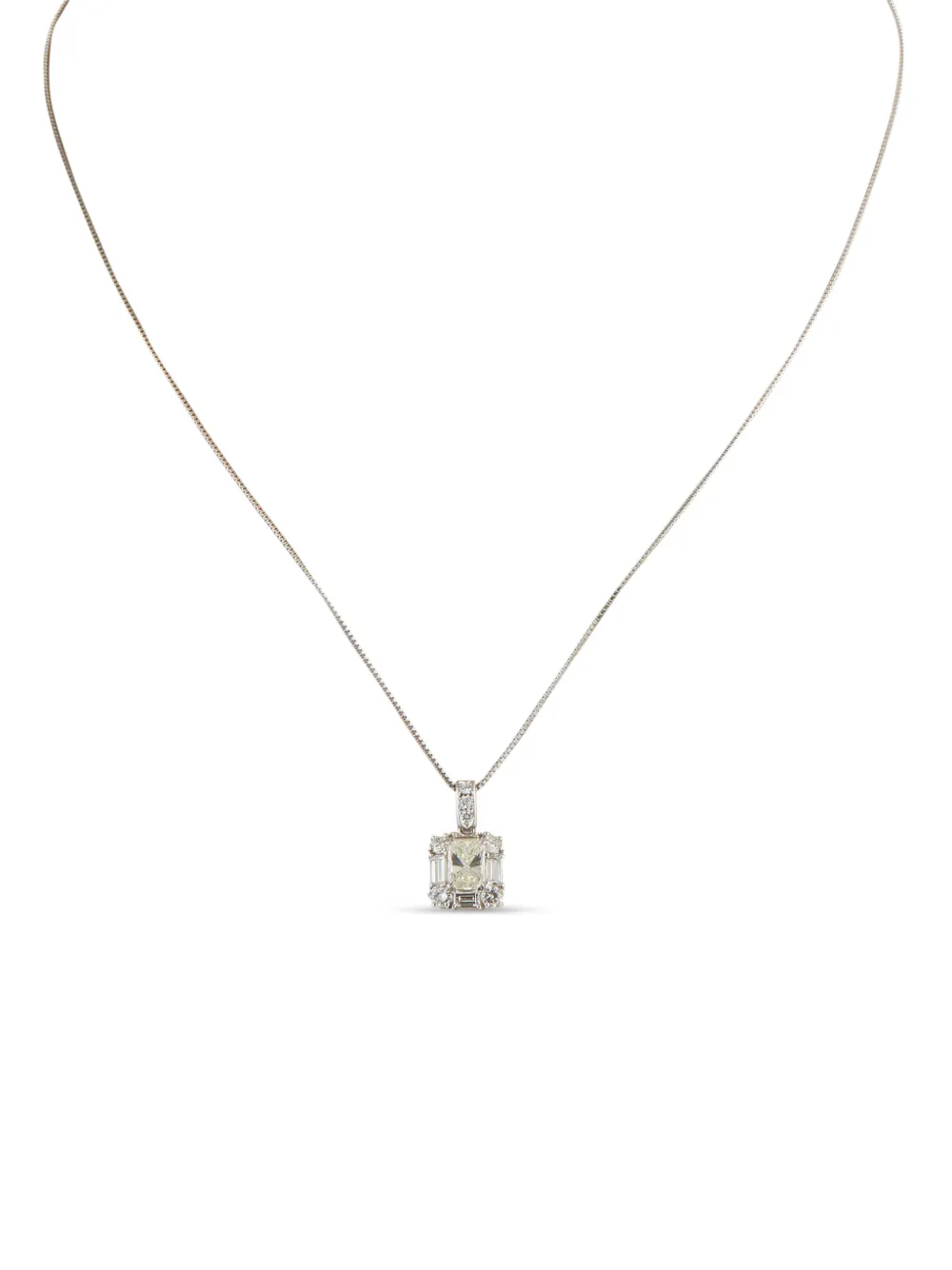 LB Exclusive platinum 2.0ct diamond pendant necklace - Argento