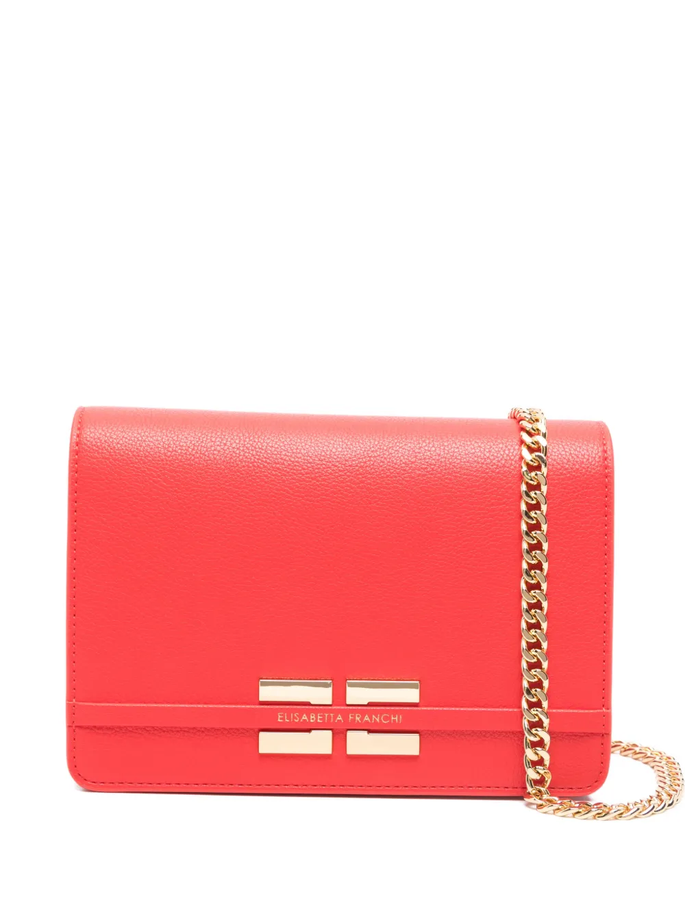 Elisabetta Franchi chain detail shoulder bag - Rosso