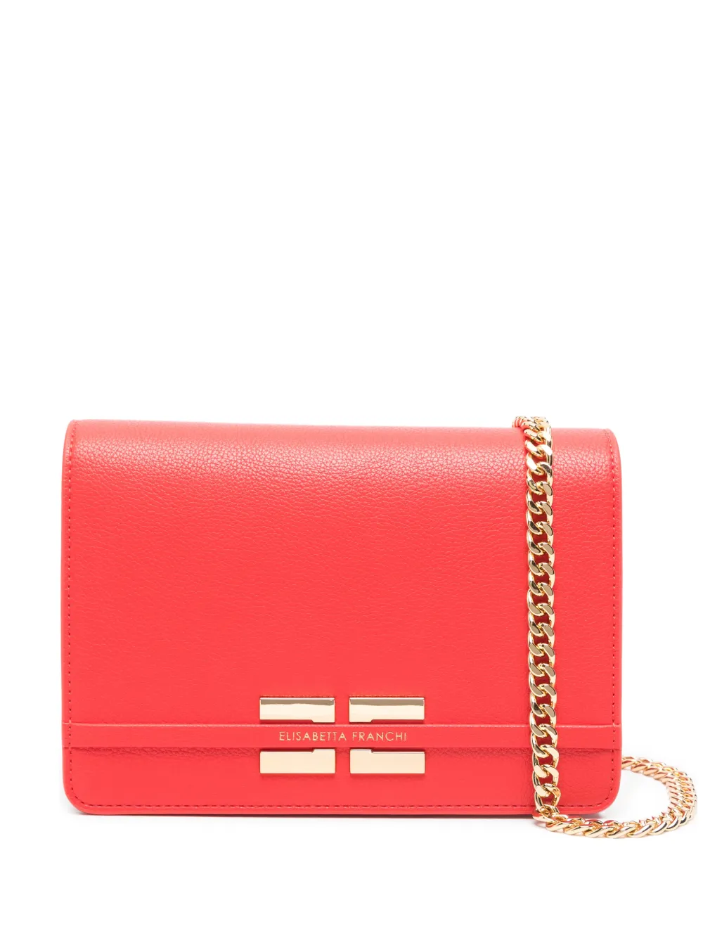 Elisabetta Franchi chain detail shoulder bag - Rosso